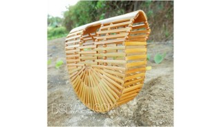bamboo bags fan design summer season fashion handmade